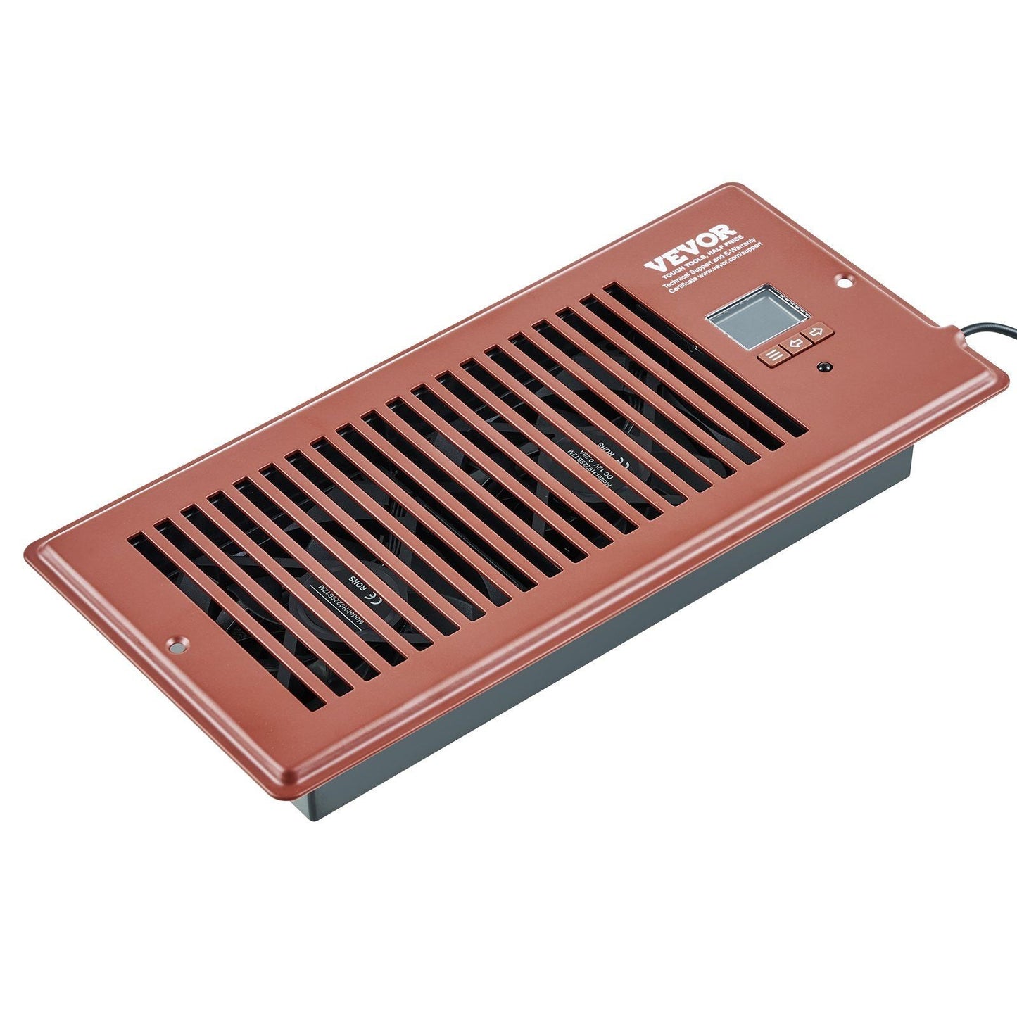 Register Booster Fan. Quiet Vent Booster Fan Fits 4' x 10' Register Holes. with Remote Control and Thermostat Control. Adjustable Speed for Heating Cooling Smart Vent. Brown