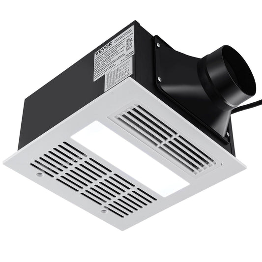 Bathroom Exhaust Fan. 1500W Heating. 110 CFM High-Efficiency Ventilation. 1.5sones Low Noise Operation. Energy-Saving Bathroom Ceiling Fan. Need For Attic Access. For Various Ceilings