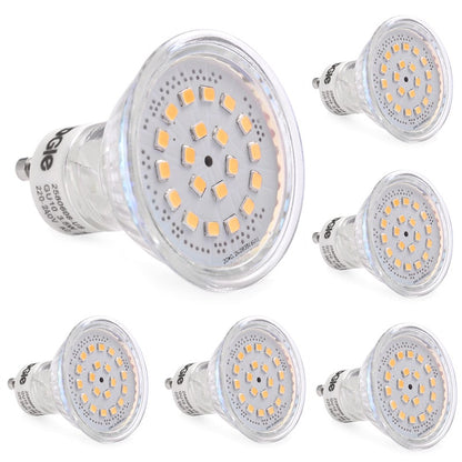 6 Pack 3.5W GU10 Warm White LED Bulbs(EU Standard)