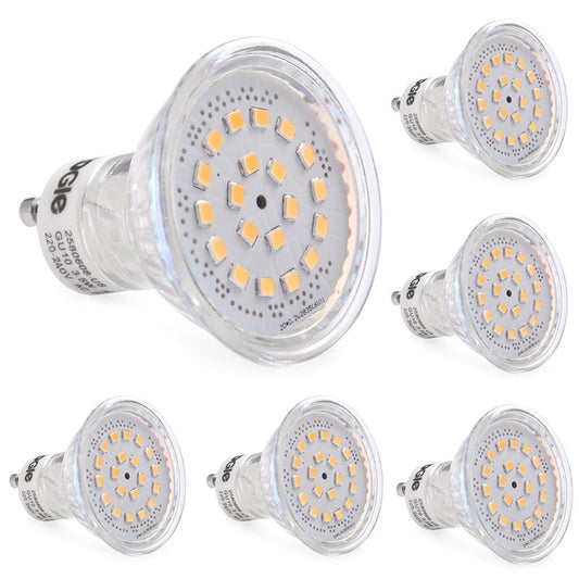 6 Pack 3.5W GU10 Warm White LED Bulbs(EU Standard)