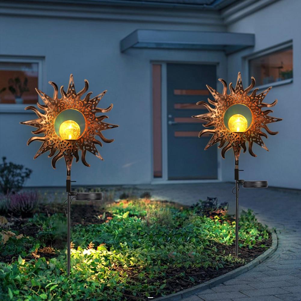 Lampe solaire jardin Soleil de flamme