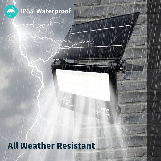 Solar Flood Light.mSolar Powered Spotlight Outdoor Waterproof Street Light Adjustable