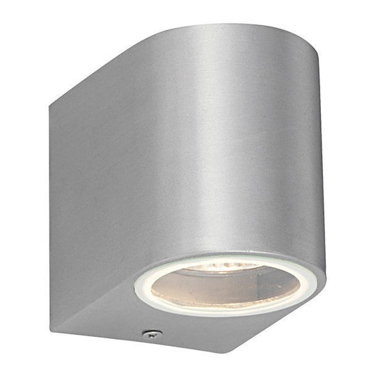 Doron 35 Watt GU10 IP44 Brushed Alloy Wall Light