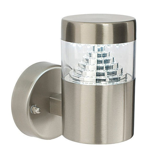 Pyramid 3.5 Watt IP44 LED Stainless Steel Wall Light