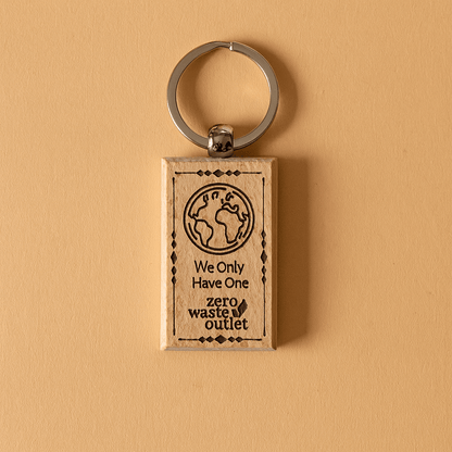 Don't Forget Reusable Bags Wooden Keychain