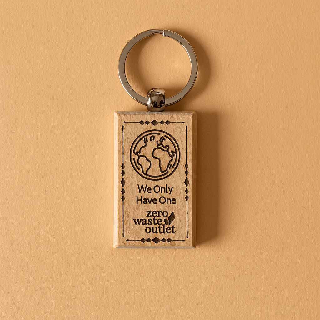 Don't Forget Reusable Bags Wooden Keychain