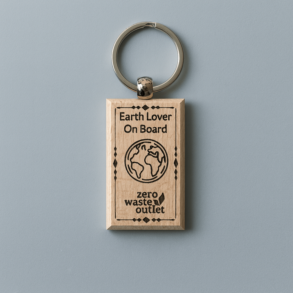 Don't Forget Reusable Bags Wooden Keychain