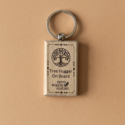 Don't Forget Reusable Bags Wooden Keychain