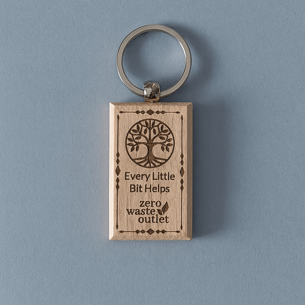 Don't Forget Reusable Bags Wooden Keychain