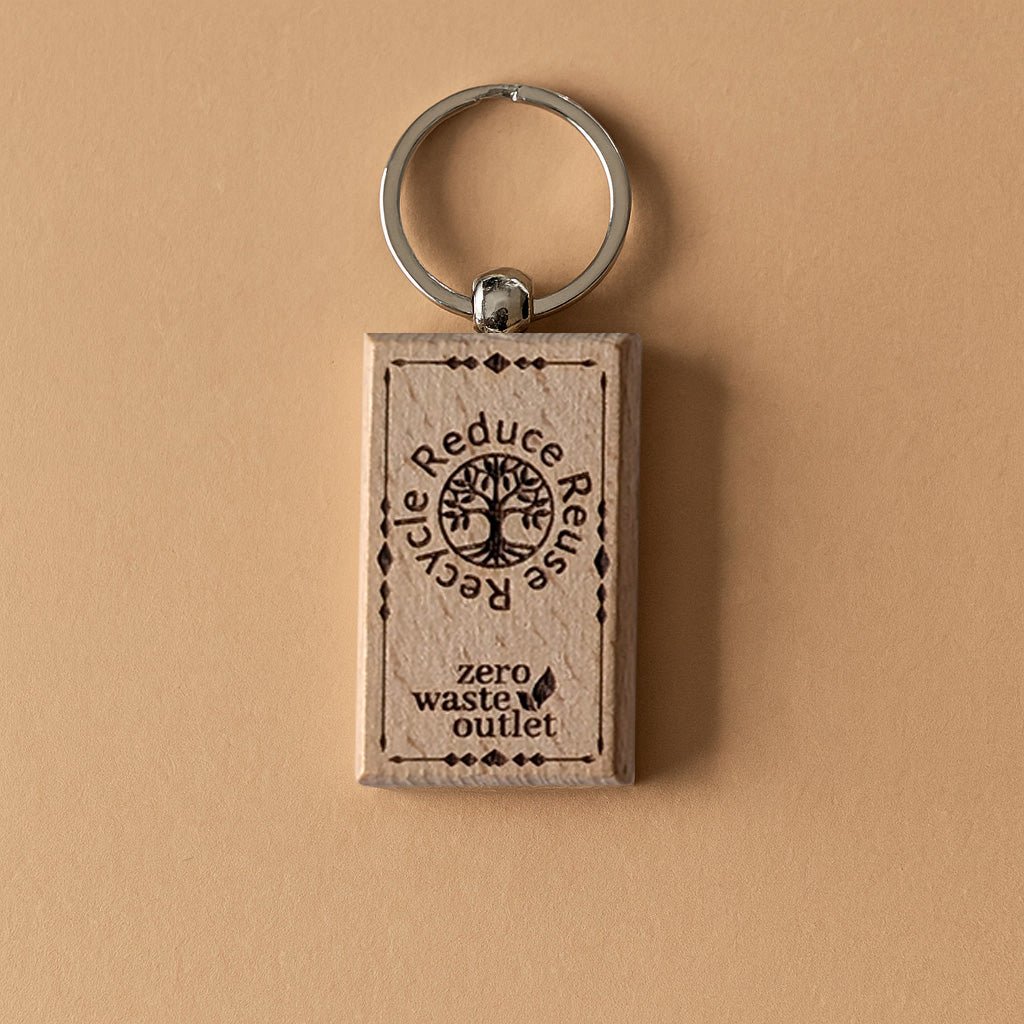 Don't Forget Reusable Bags Wooden Keychain
