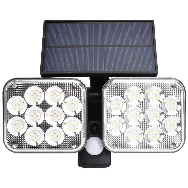 Lampe solaire jardin Double projecteur puissant (120LED)