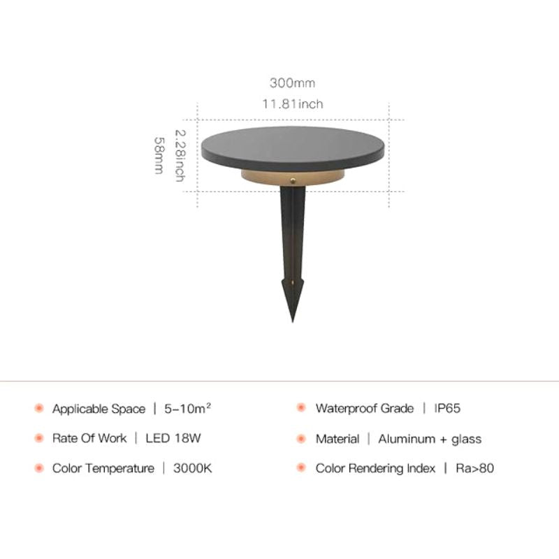 Lampe solaire design Plaque de luxe pour jardin (Alu)