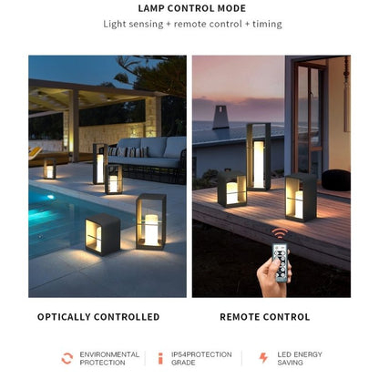 Lampe solaire design Cylindrique Luxe Extérieur LED