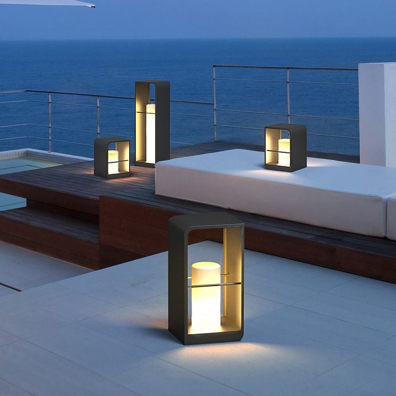 Lampe solaire design Cylindrique Luxe Extérieur LED