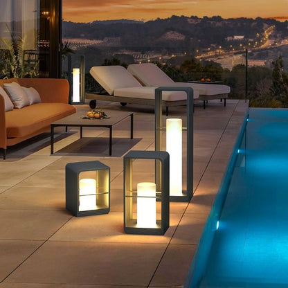 Lampe solaire design Cylindrique Luxe Extérieur LED