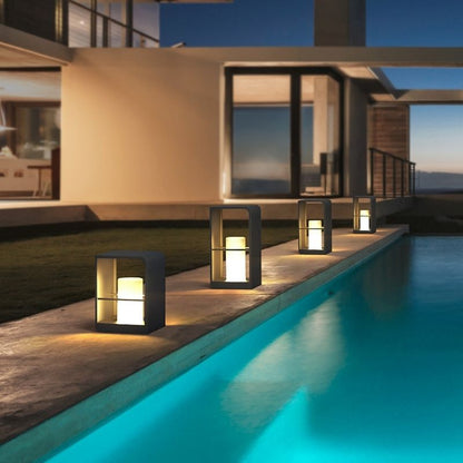 Lampe solaire design Cylindrique Luxe Extérieur LED