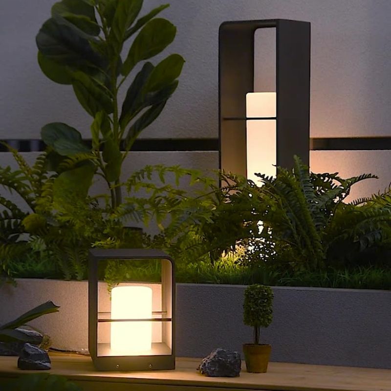 Lampe solaire design Cylindrique Luxe Extérieur LED