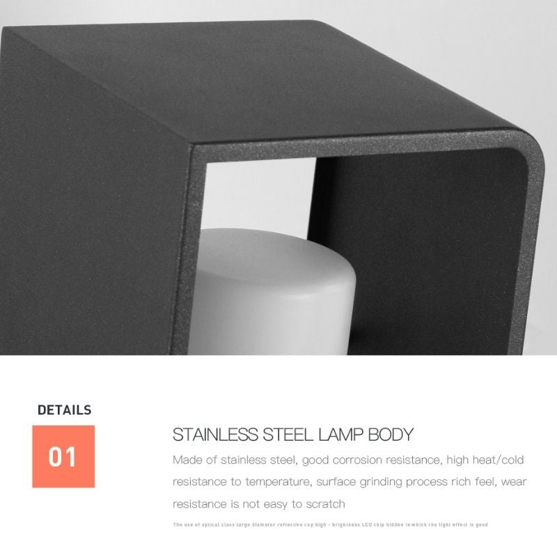 Lampe solaire design Cylindrique Luxe Extérieur LED