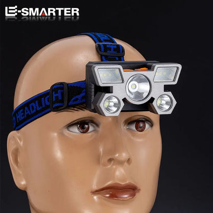 Super Bright Rechargeable Long Head-Mounted LED Miners Lamp Flashlight