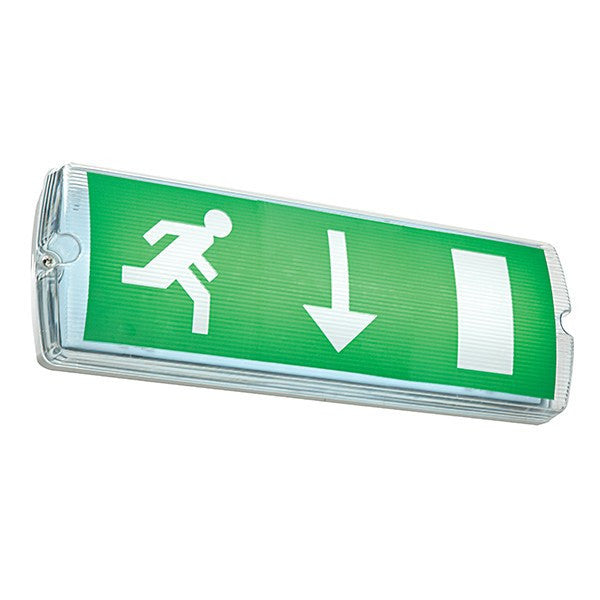 2.5 Watt LED Maintained IP65 Emergency Bulkhead c/w Self Adhesive Legend Kit