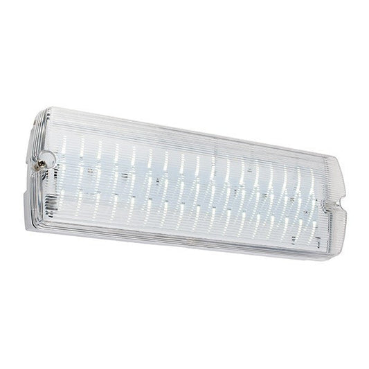 Clipo 3 Watt IP65 Cool White (6000K) LED Maintained Emergency Bulkhead