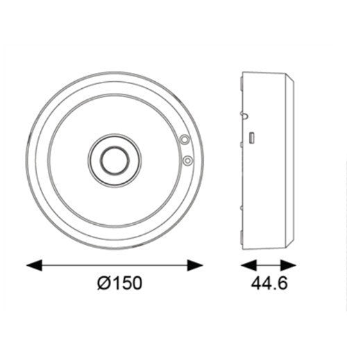 Falcon 5 Watt Escape Route Lens LED Self Test Surface Emergency Downlight