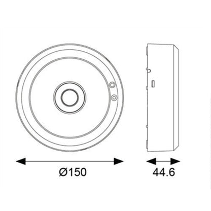 Falcon 5 Watt Escape Route Lens LED Self Test Surface Emergency Downlight