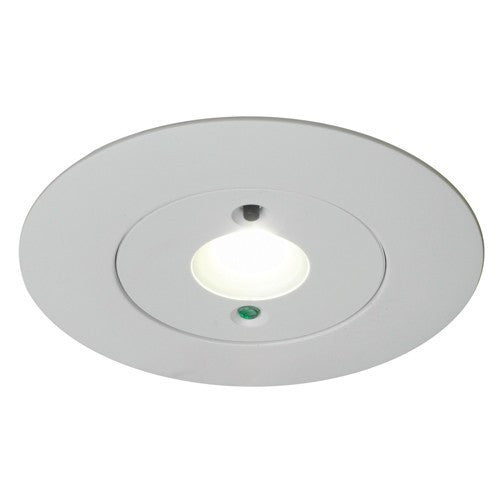 Merlin 5 Watt Open Area Lens LED Self Test Recessed Emergency Downlight