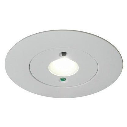 Merlin 5 Watt Open Area Lens LED Self Test Recessed Emergency Downlight