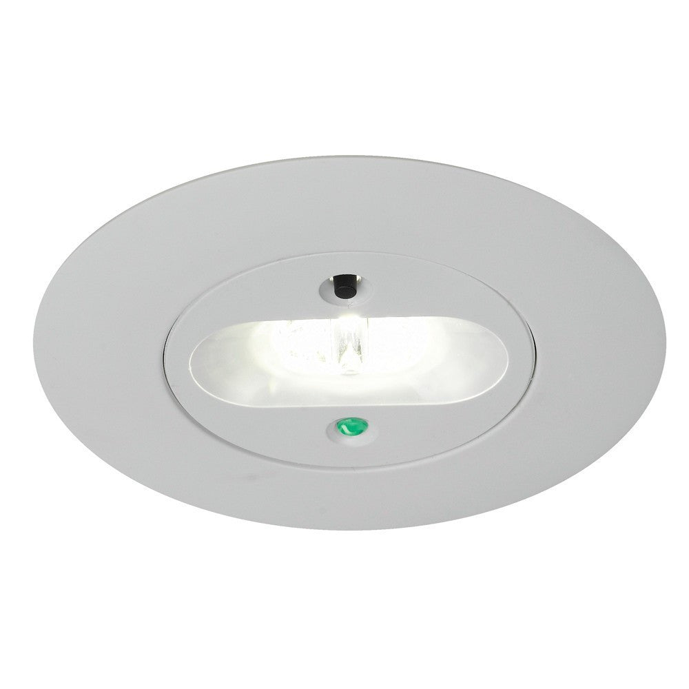 Merlin 5 Watt Escape Route Lens LED Self Test Recessed Emergency Downlight