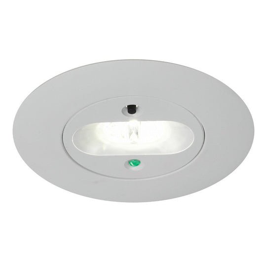 Merlin 5 Watt Escape Route Lens LED Self Test Recessed Emergency Downlight