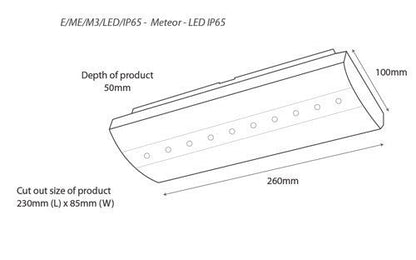 Meteor Slimline LED Maintained IP65 Emergency Bulkhead