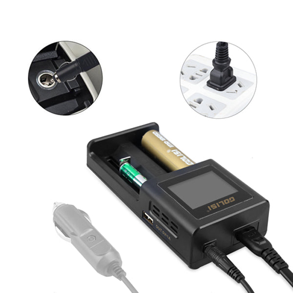 Golisi S2 HD LCD Display Smart Battery Charger For Li-ion Ni-cd/Ni-md/AAA/AA Battery