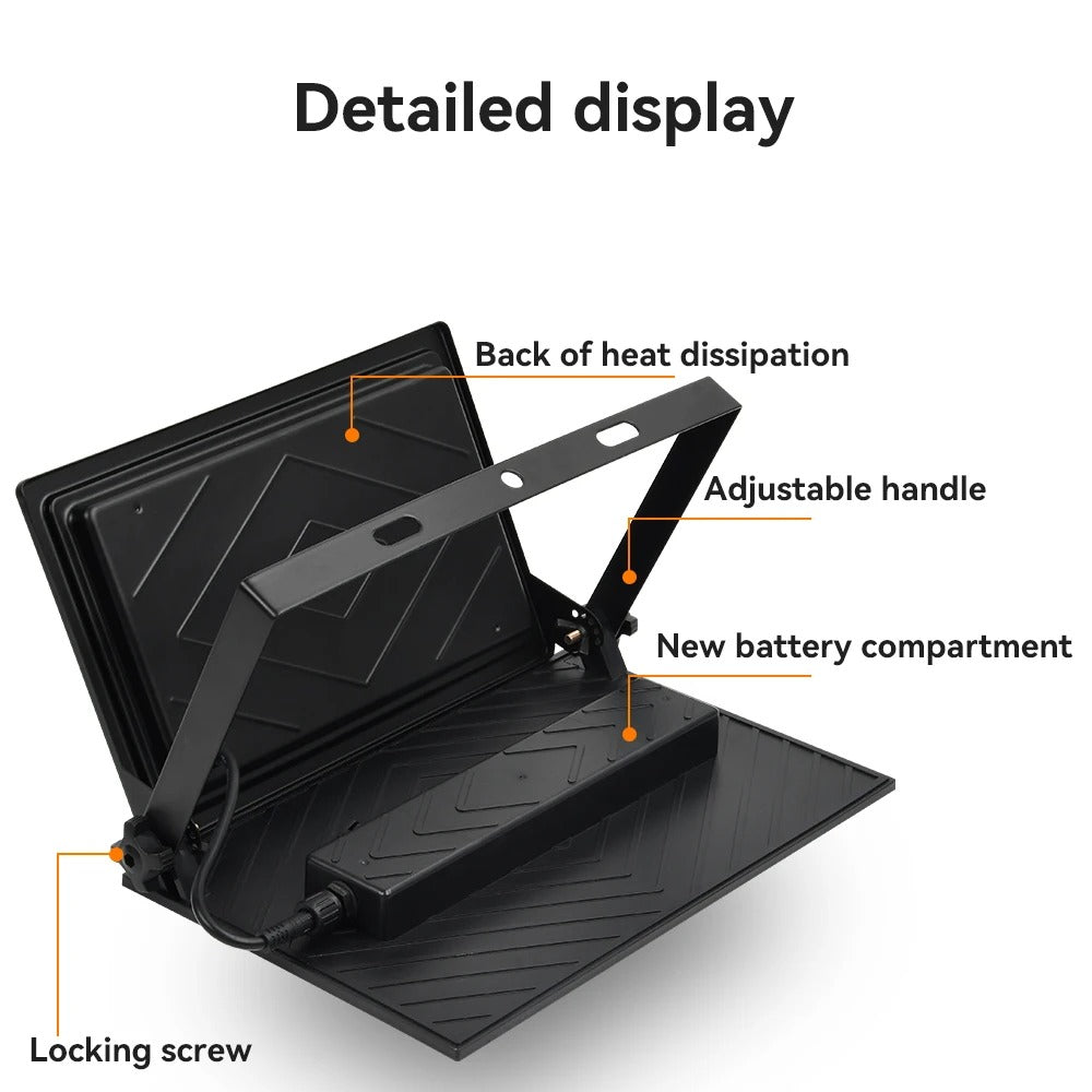 Solar Flood Light.mSolar Powered Spotlight Outdoor Waterproof Street Light Adjustable