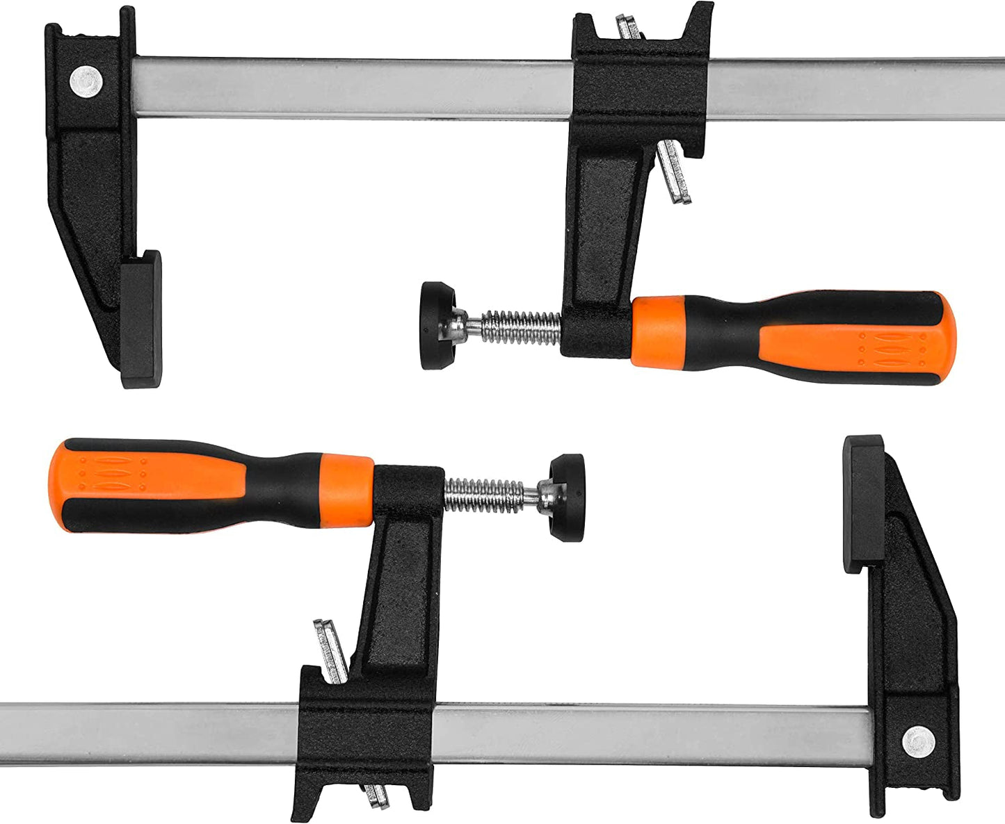 10236F2 Quick-Adjust 36-Inch Steel Bar Clamps - 2 Pack with 2.5-Inch Throat & Micro-Adjustment Handle - Versatile Multicolor Design