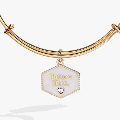 'Future Mrs.' Mother of Pearl Charm Bangle