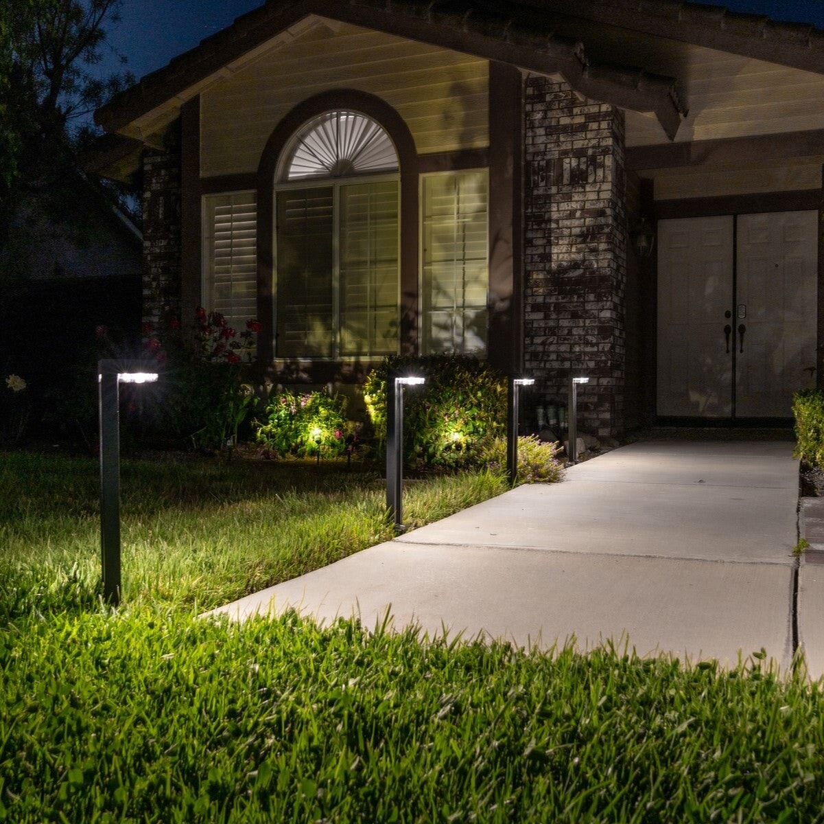 German Osram Pro-Line Bollard Solar Lights® V4 | 100LM | Aluminum / Glass | 2-Pack