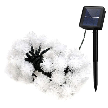 Guirlande Boule Solaires de Neige Blanche