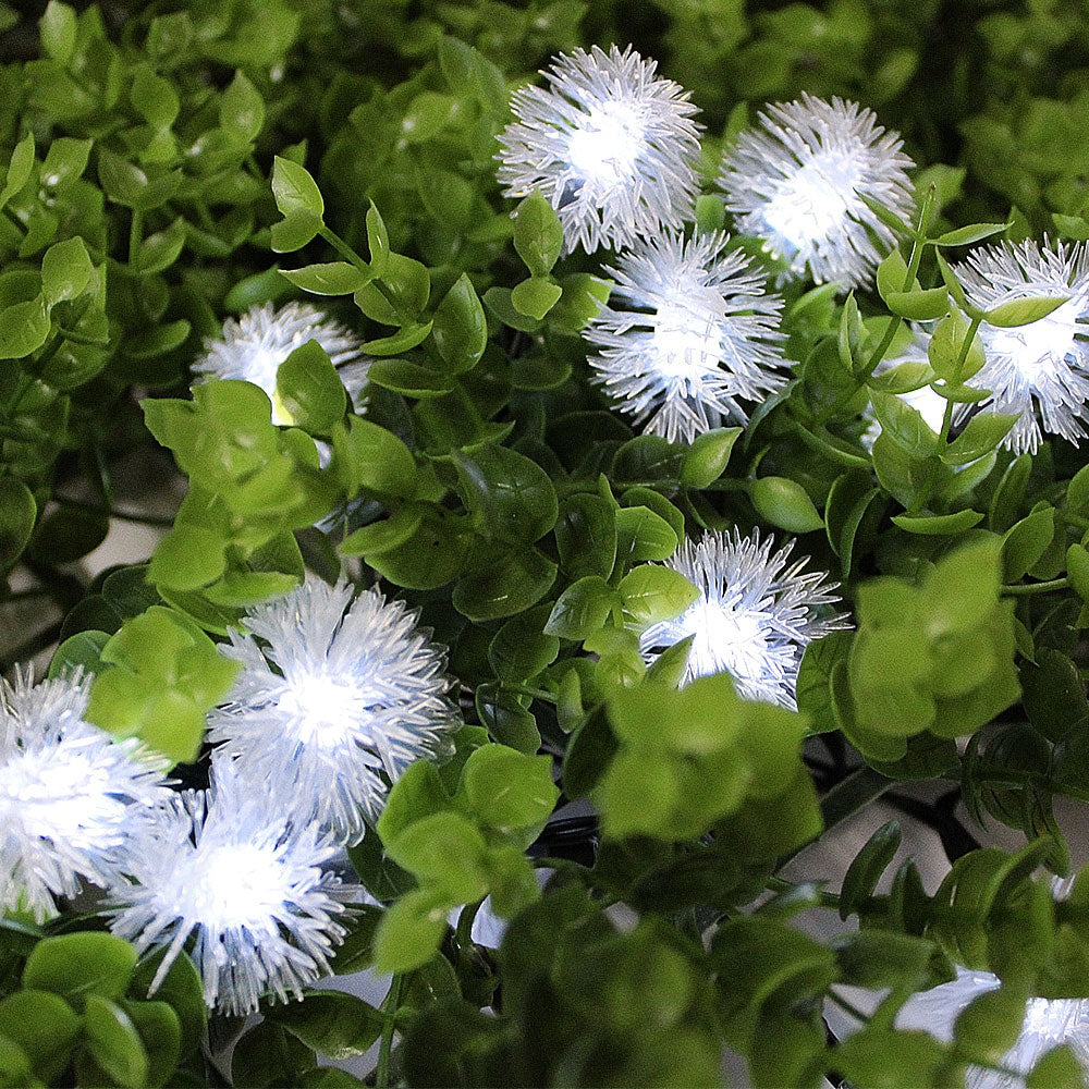 Guirlande Boule Solaires de Neige Blanche