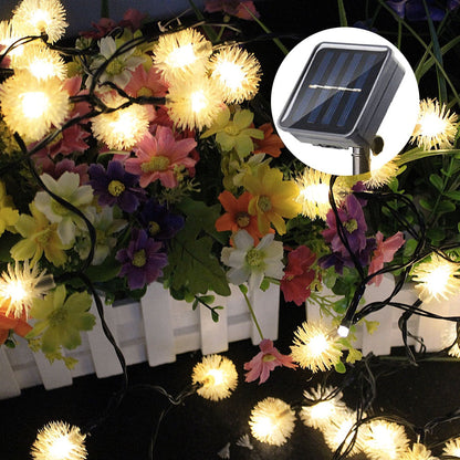 Guirlande Boule Solaires de Neige Jaune