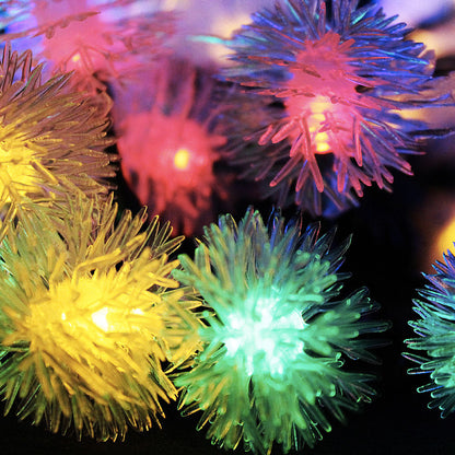 Guirlande Solaires Multicolore Boule de neige (30 LED)