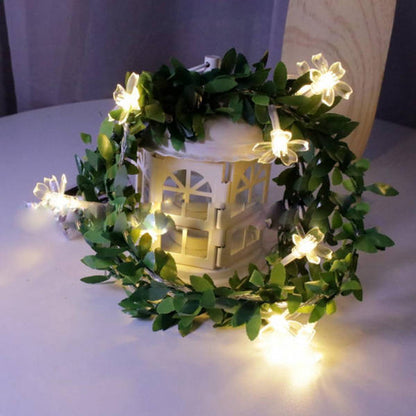 Guirlande solaire Noël LED en Fleurs de cerisier