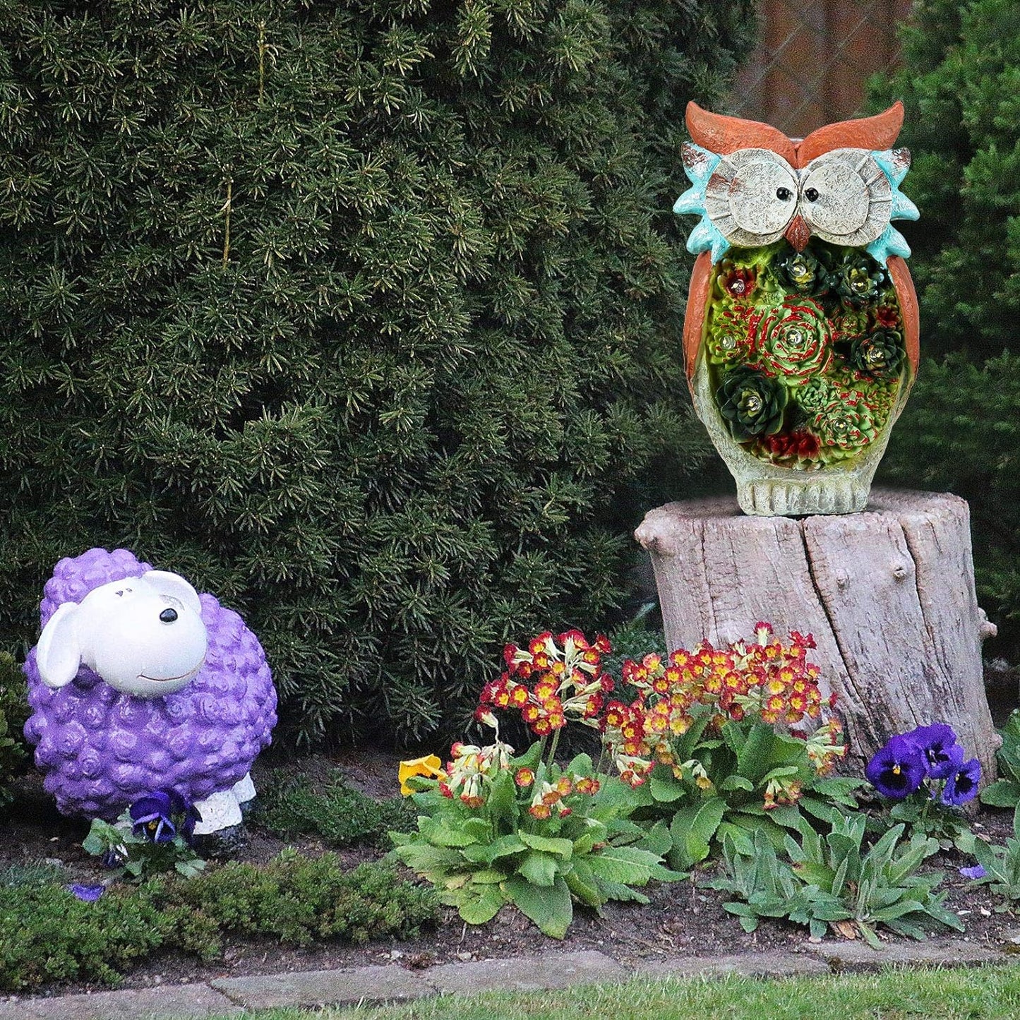 Hibou lumineux extérieur solaire