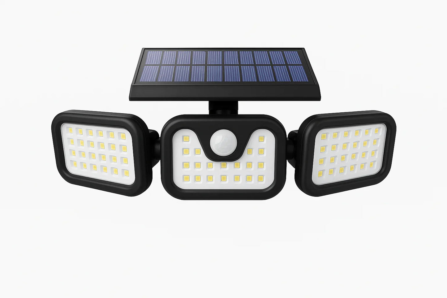 3 Head Solar Security Light - 74 LED Motion Sensor Outdoor Waterproof Wall Lamp