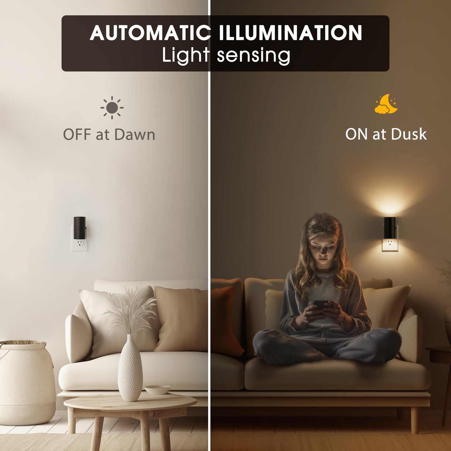 Plug-in Night Light Wall Sconce Style