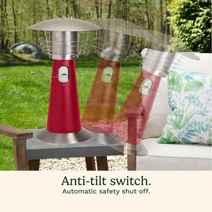 Portable Tabletop Patio Heater 11000 BTU Red Outdoor