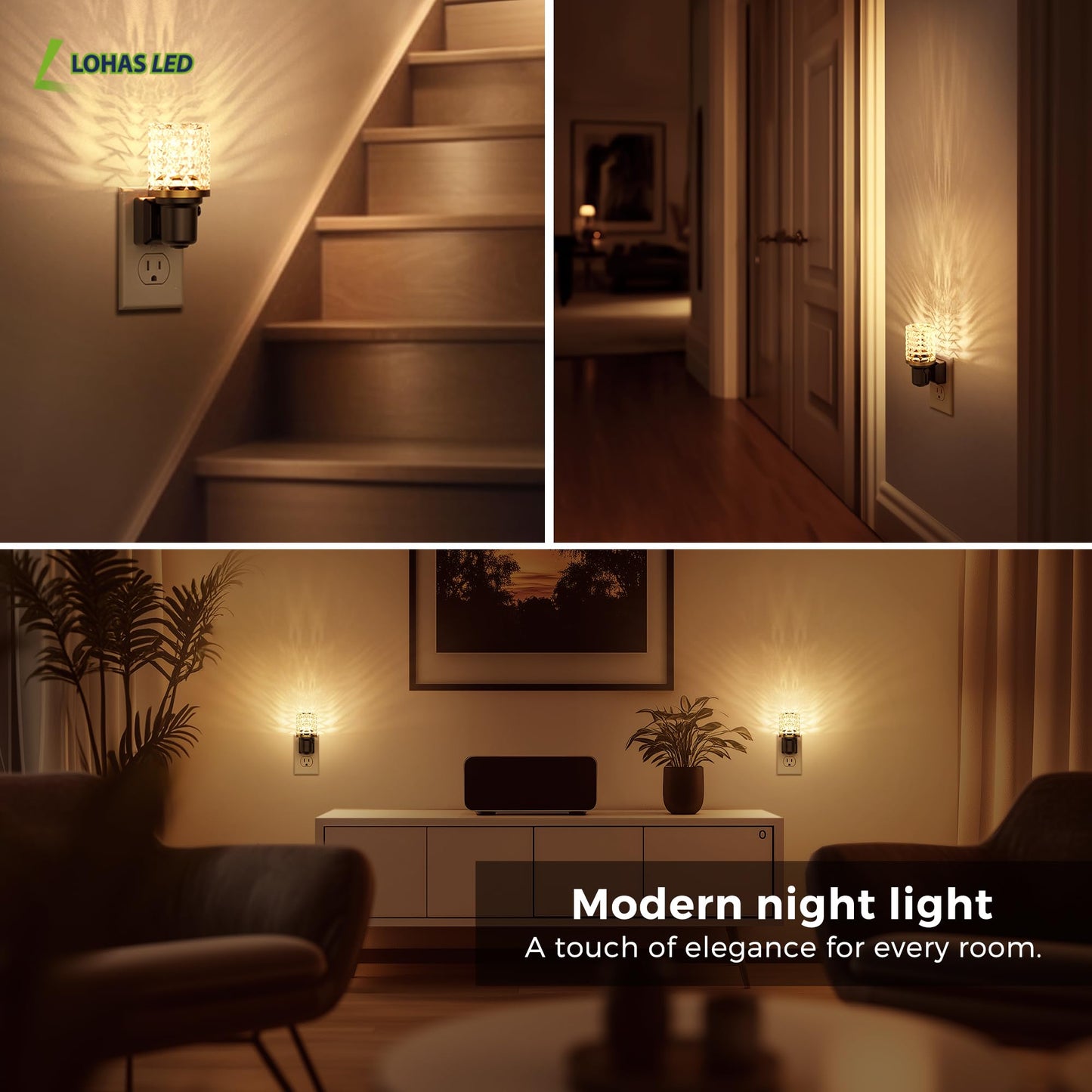 Plug-in Night Light Crystal Diamond Style
