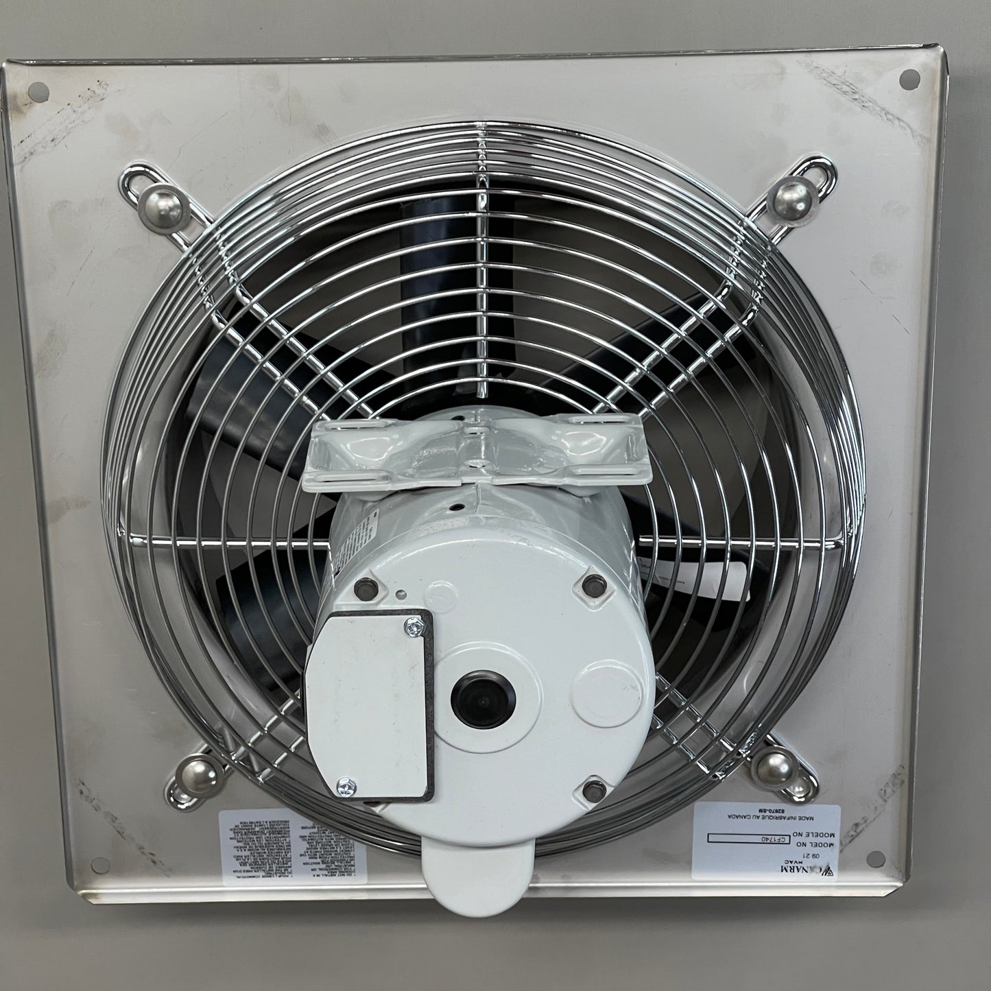 CANARM Tube Fan 12 Stainless Steel 1/4 HP Leeson Motor TF12S.S. CF1740 (New)