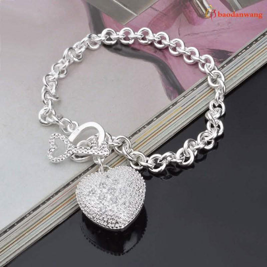 Key To My Heart Toggle Charm Bracelet