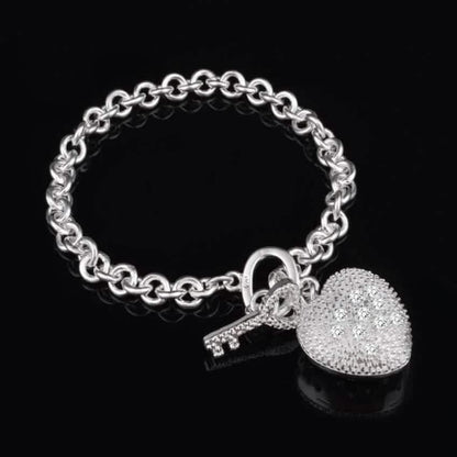 Key To My Heart Toggle Charm Bracelet